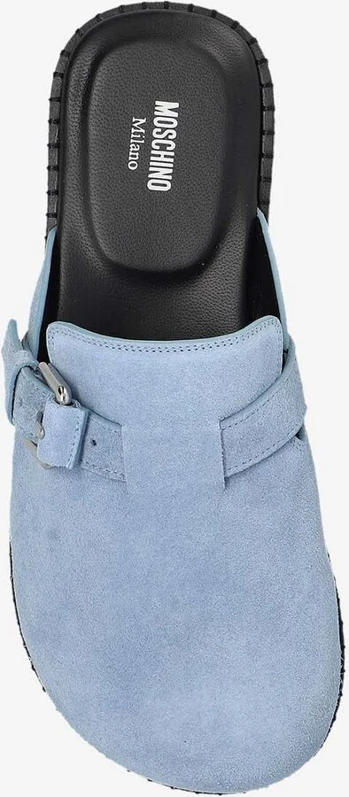 Buckle Suede Flat Mules - Image 3
