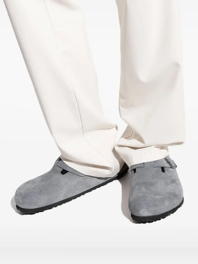 Buckle Suede Mules - Image 5