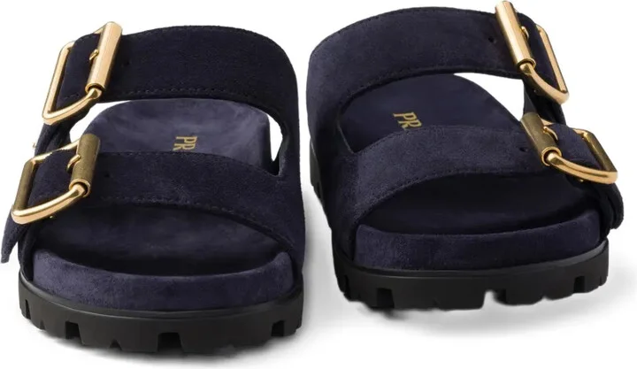 Buckle Suede Slides - Image 5