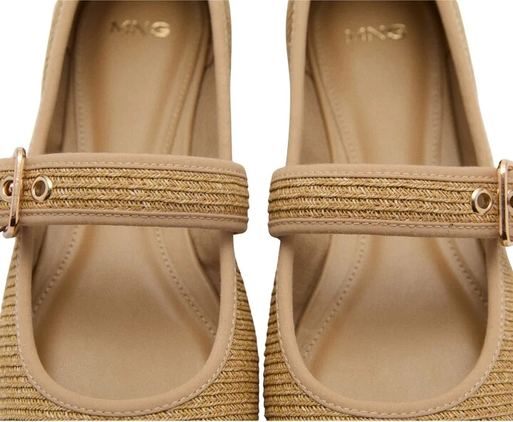 Buckle Woven Mary Jane Flat - Image 4