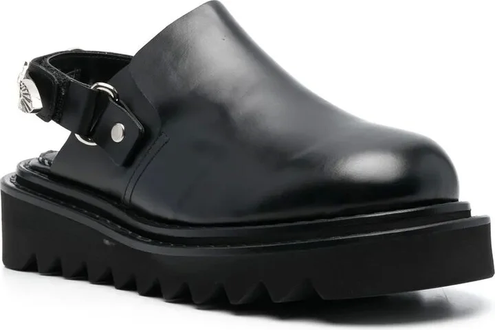 Buckled Ankle-Strap Flat Clogs - Image 2