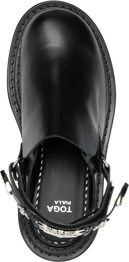 Buckled Ankle-Strap Flat Clogs - Image 4