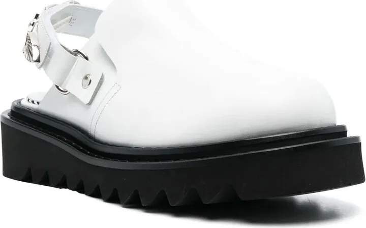Buckled Ankle-Strap Flat Mules - Image 2