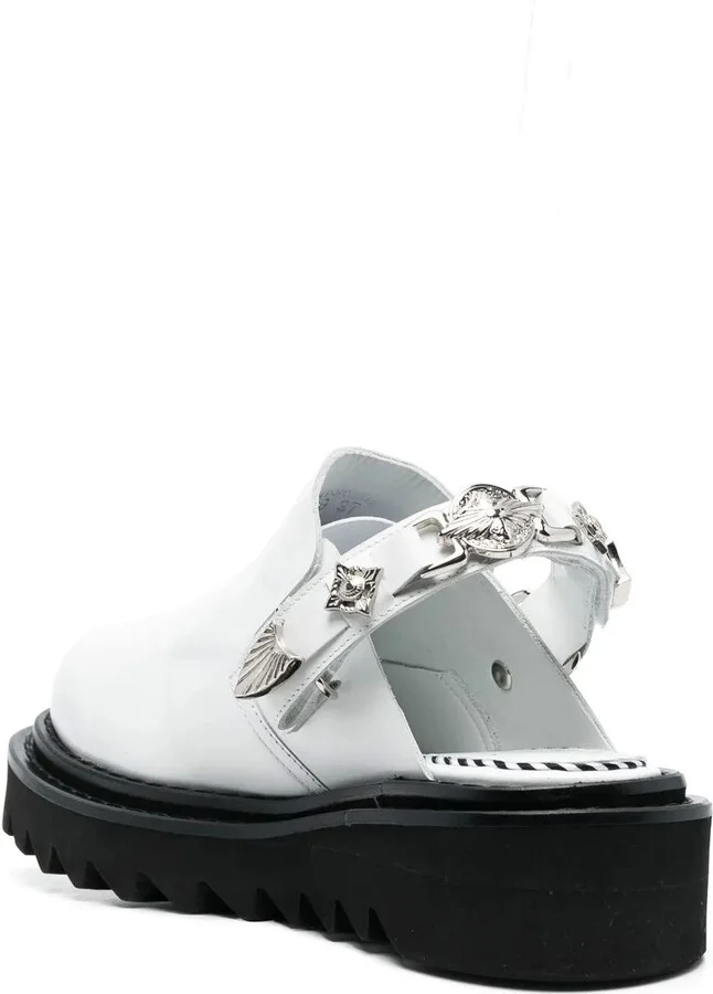 Buckled Ankle-Strap Flat Mules - Image 3