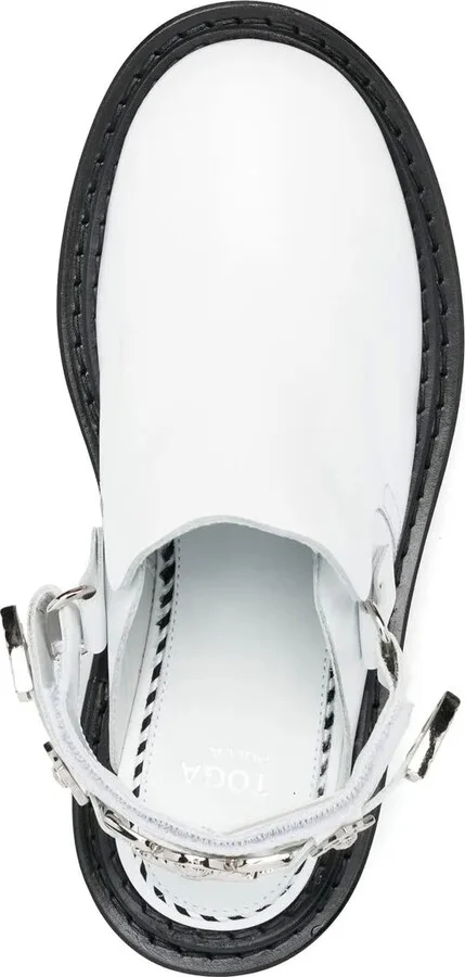 Buckled Ankle-Strap Flat Mules - Image 4