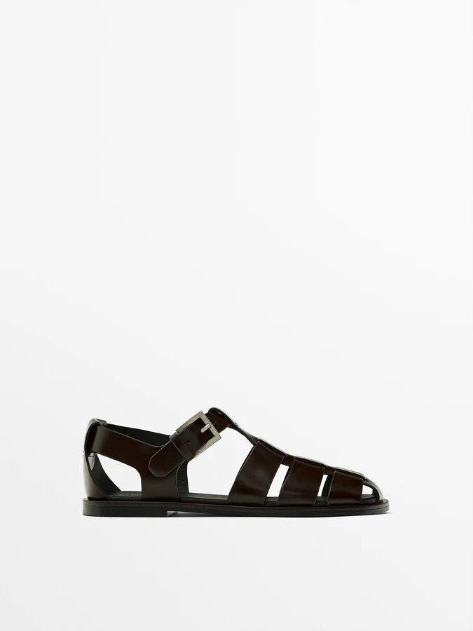 Buckled Cage Sandals