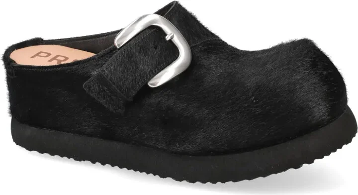 Buckled Calf-Hair Slippers - Image 4