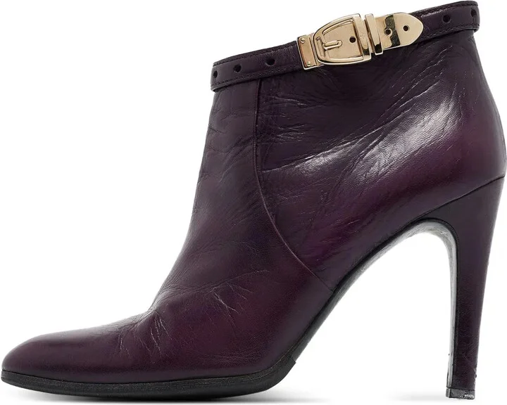 Buckled-Detail Ankle Boots