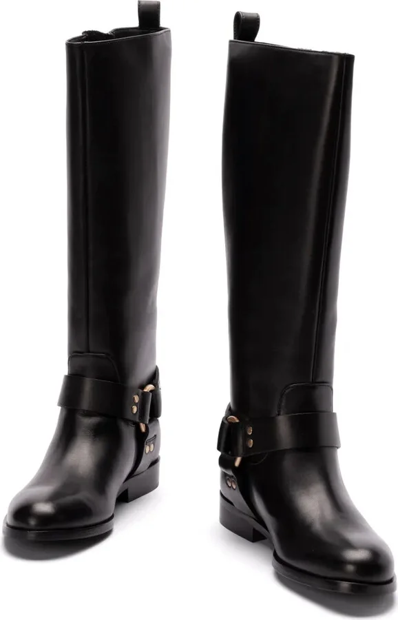 Buckled Equestrian Boots - Image 4