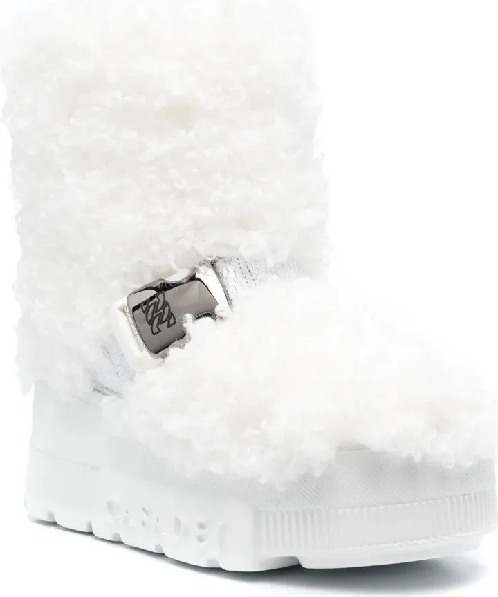 Buckled Faux-Fur Boots - Image 2