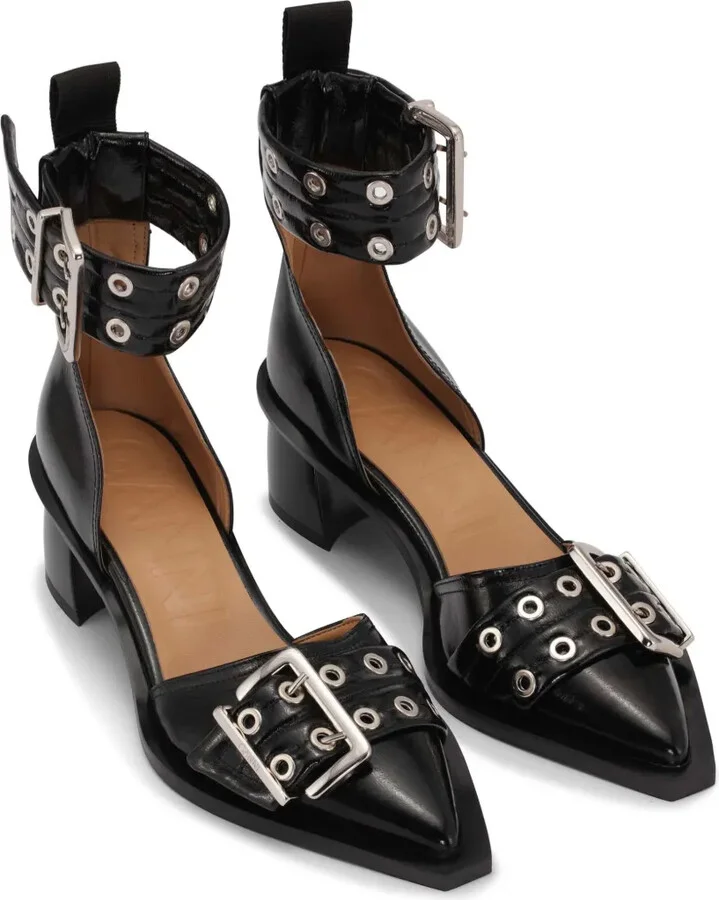 Buckled Faux-Leather Pumps - Image 2