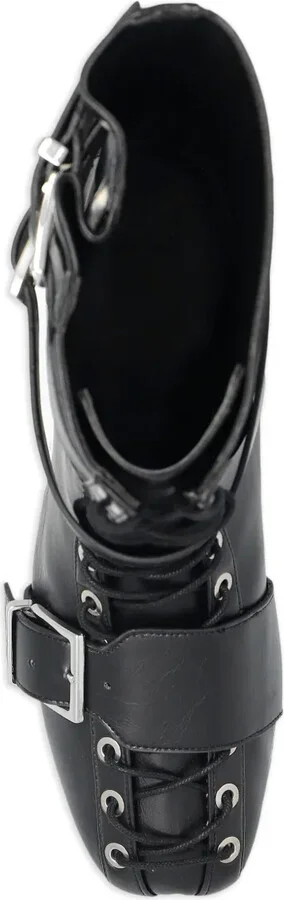 Buckled Lace-Up Combat Boots - Image 4