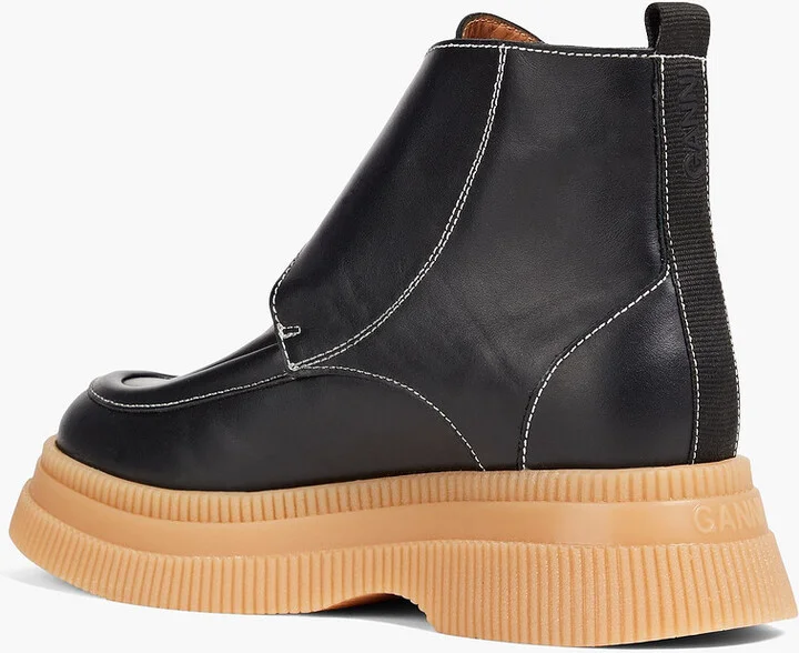 Buckled leather ankle boots - Image 3