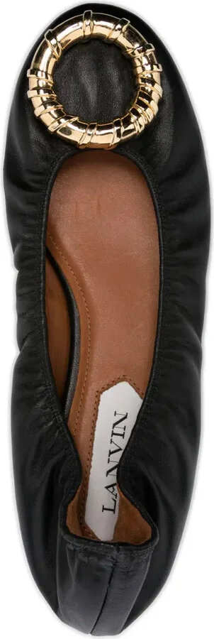 Buckled Leather Ballerina Shoes - Image 4