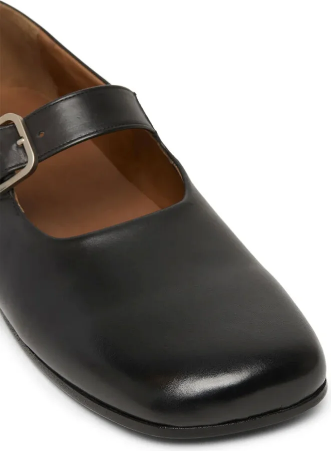 Buckled Leather Ballerina Shoes - Image 4