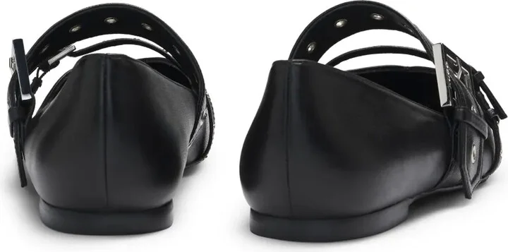 Buckled Leather Ballet Flats - Image 3