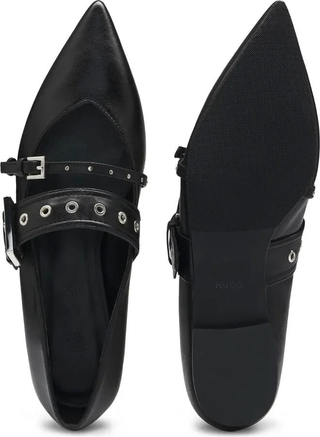 Buckled Leather Ballet Flats - Image 4
