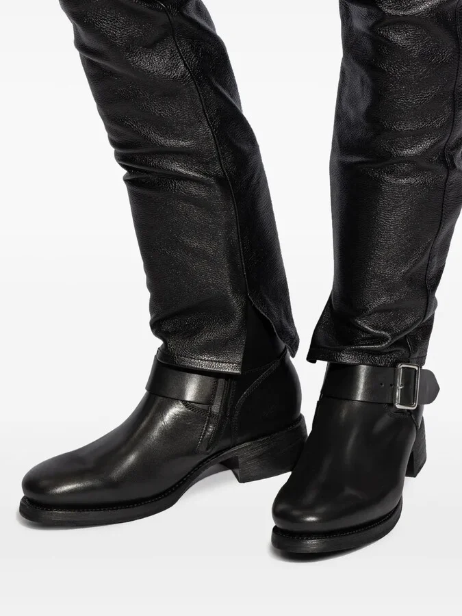 Buckled Leather Boots - Image 5