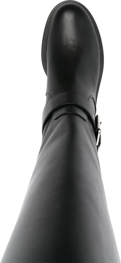 Buckled Leather Boots - Image 4