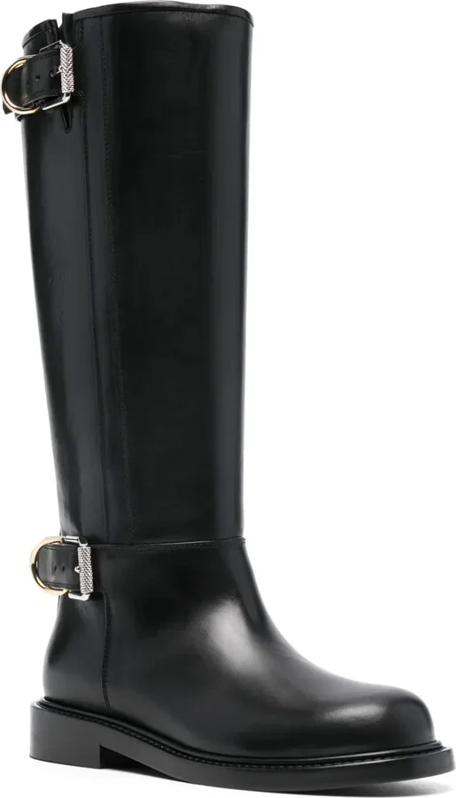Buckled Leather Boots - Image 2