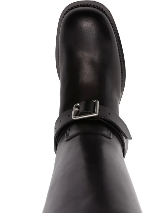 Buckled Leather Boots - Image 4