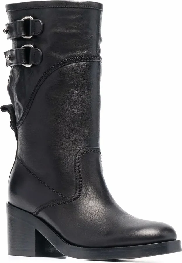Buckled Leather Boots - Image 2
