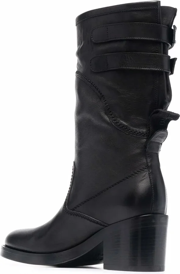 Buckled Leather Boots - Image 3