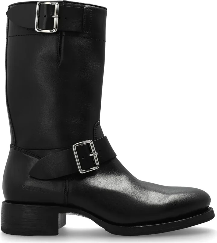 Buckled Leather Boots