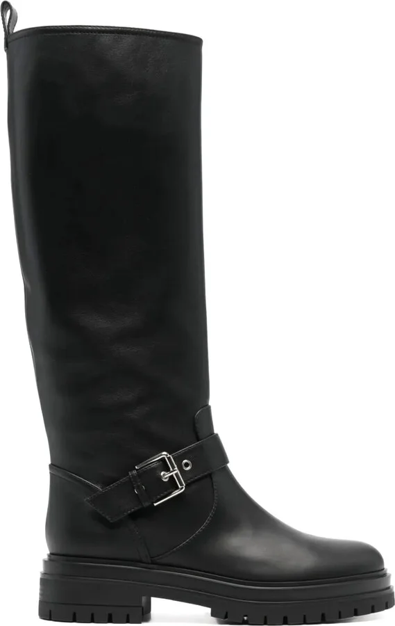 Buckled Leather Boots
