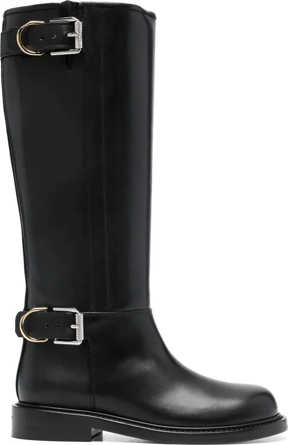 Buckled Leather Boots