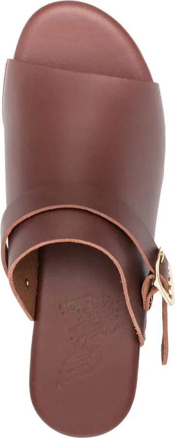 Buckled Leather Clogs - Image 4
