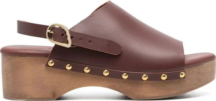 Buckled Leather Clogs - Image 5