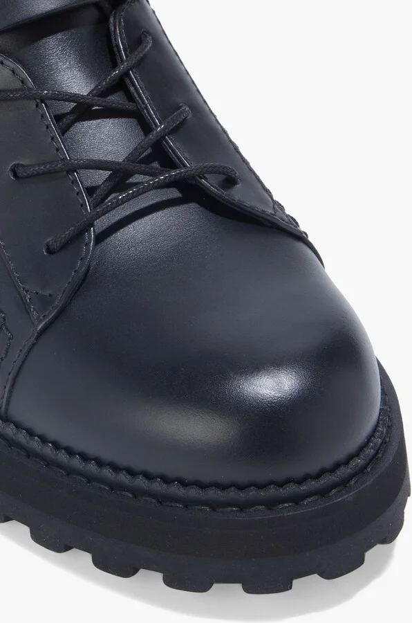 Buckled leather combat boots - Image 4