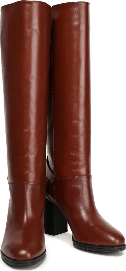 Buckled leather knee boots - Image 2