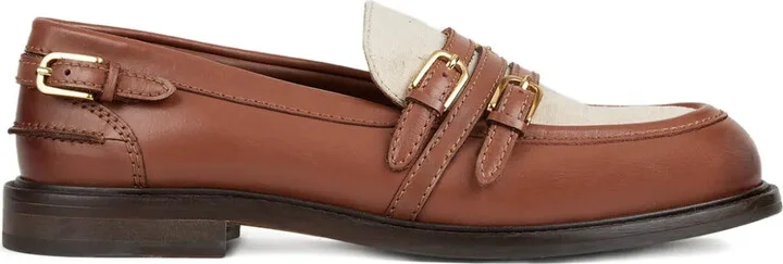 Buckled Leather Loafers