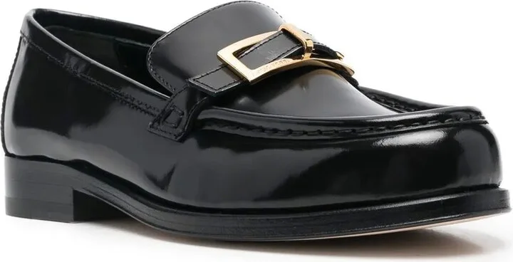 Buckled Leather Moccasin Loafers - Image 2