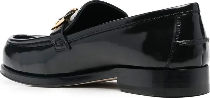 Buckled Leather Moccasin Loafers - Image 3