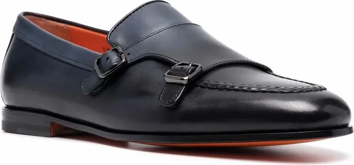 Buckled Leather Monk Shoes - Image 2