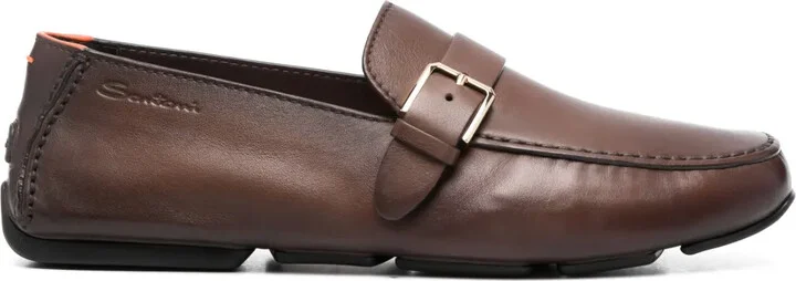 Buckled Leather Monk Shoes