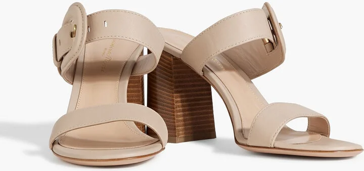 Buckled leather mules - Image 2