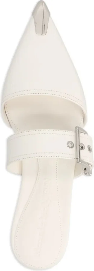 Buckled Leather Mules - Image 3