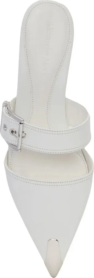 Buckled Leather Mules - Image 4