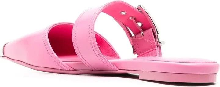 Buckled Leather Mules - Image 3