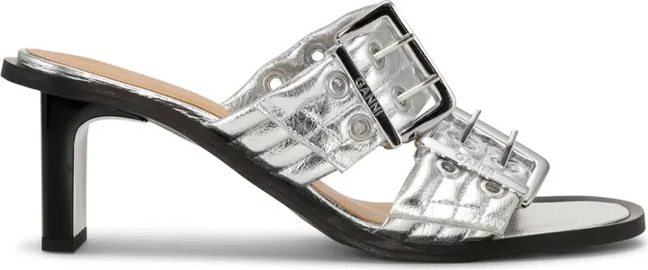 Buckled Leather Mules