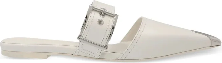Buckled Leather Mules
