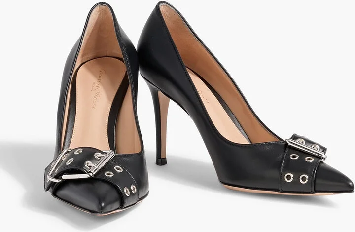 Buckled leather pumps - Image 2