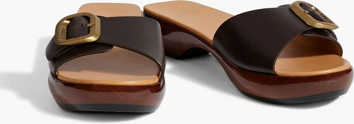 Buckled leather slides - Image 2