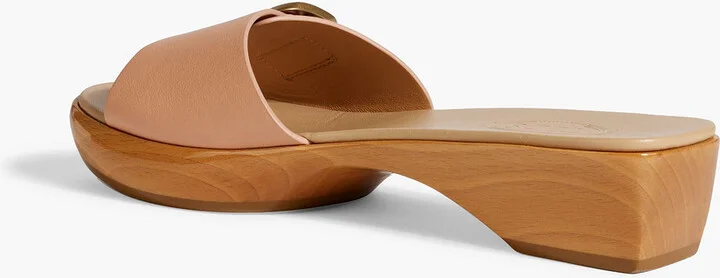 Buckled leather slides - Image 3