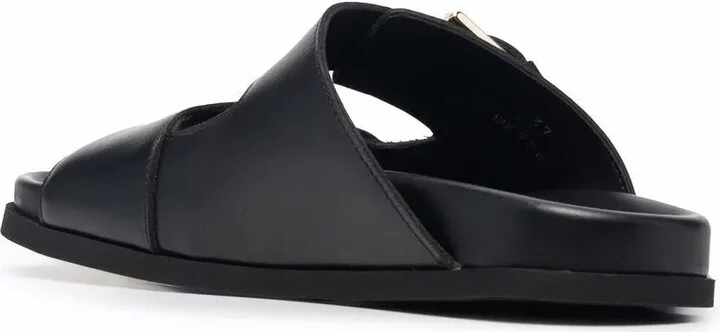 Buckled Leather Slides - Image 3