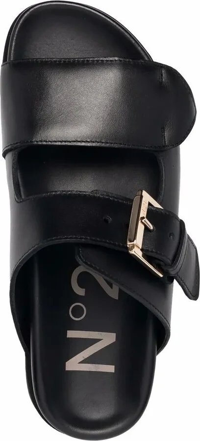 Buckled Leather Slides - Image 4